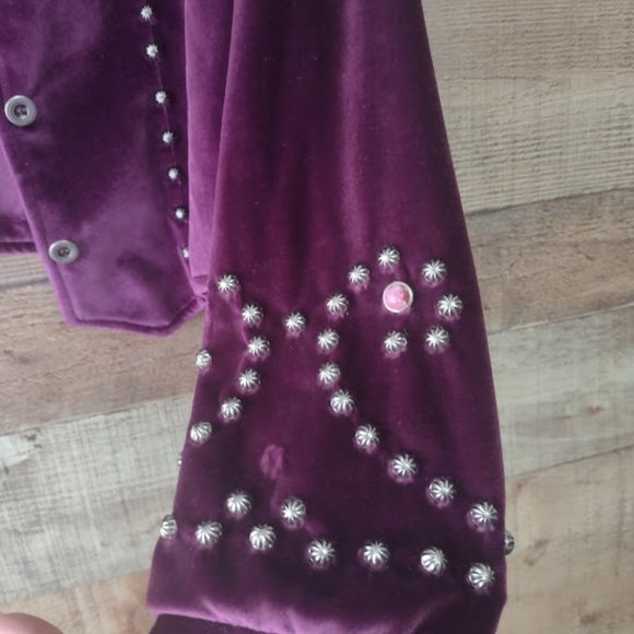 western velvet 2 piece outfit vintage early 90's 1849 brand - Picture 2 of 8